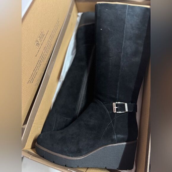 Giani Bernini Womens Atlinaa Suede Tall Knee-High Boots Black Suede. - Picture 1 of 4
